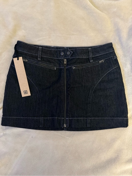 Ksubi Dresses & Skirts - Ksubi Black Denim Mini Skirt with Front Zip Detail